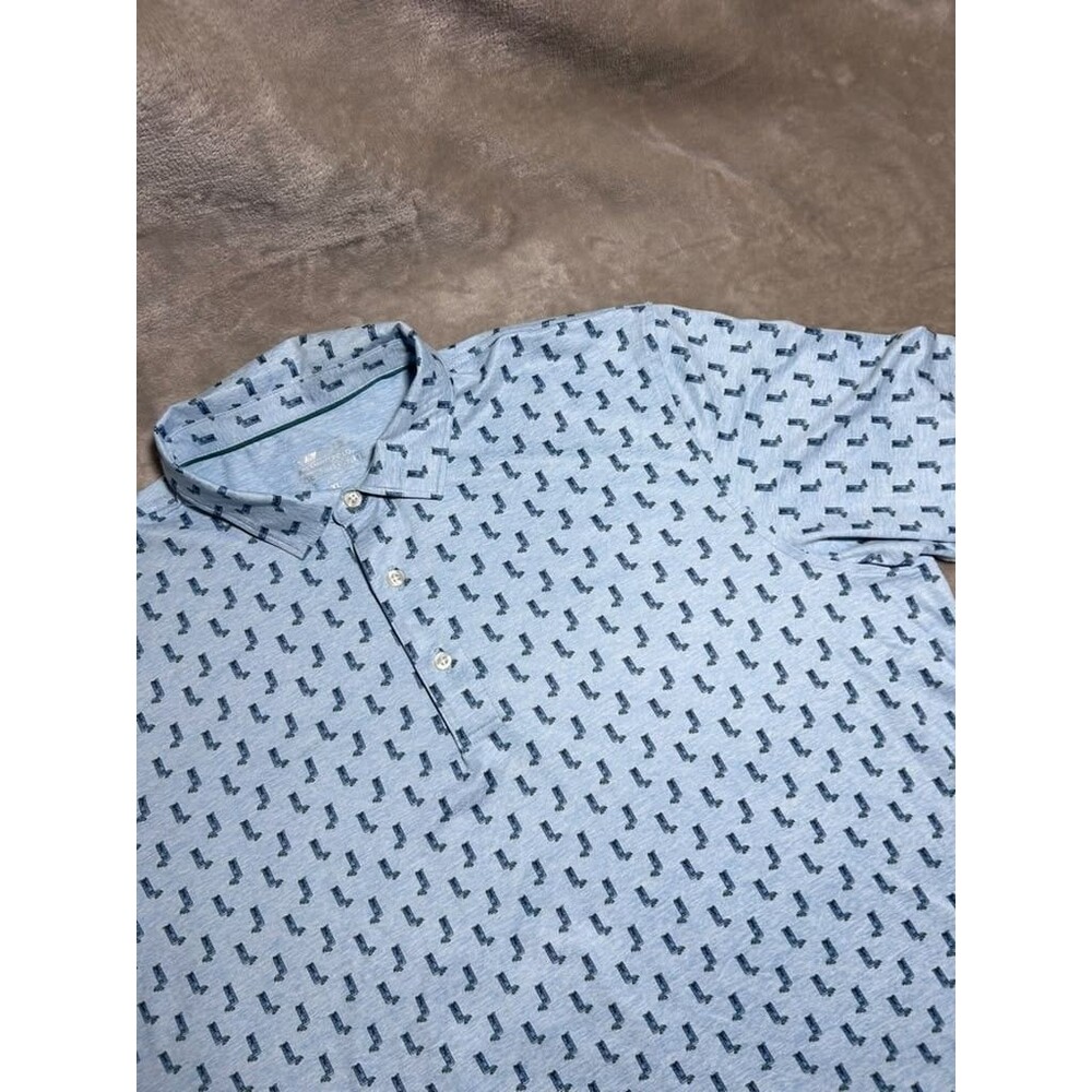 Vineyard Vines Palmero Polo Shirt Men XL Extra Large Blue Golf Performance